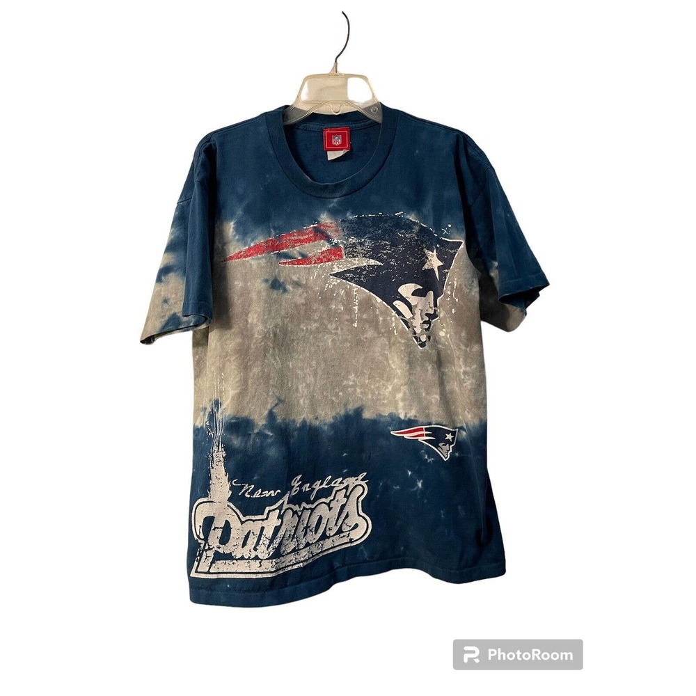 NFL Team Apparel - NEW ENGLAND PATRIOTS Tie Dye T-Shirt Size Large Made In USA